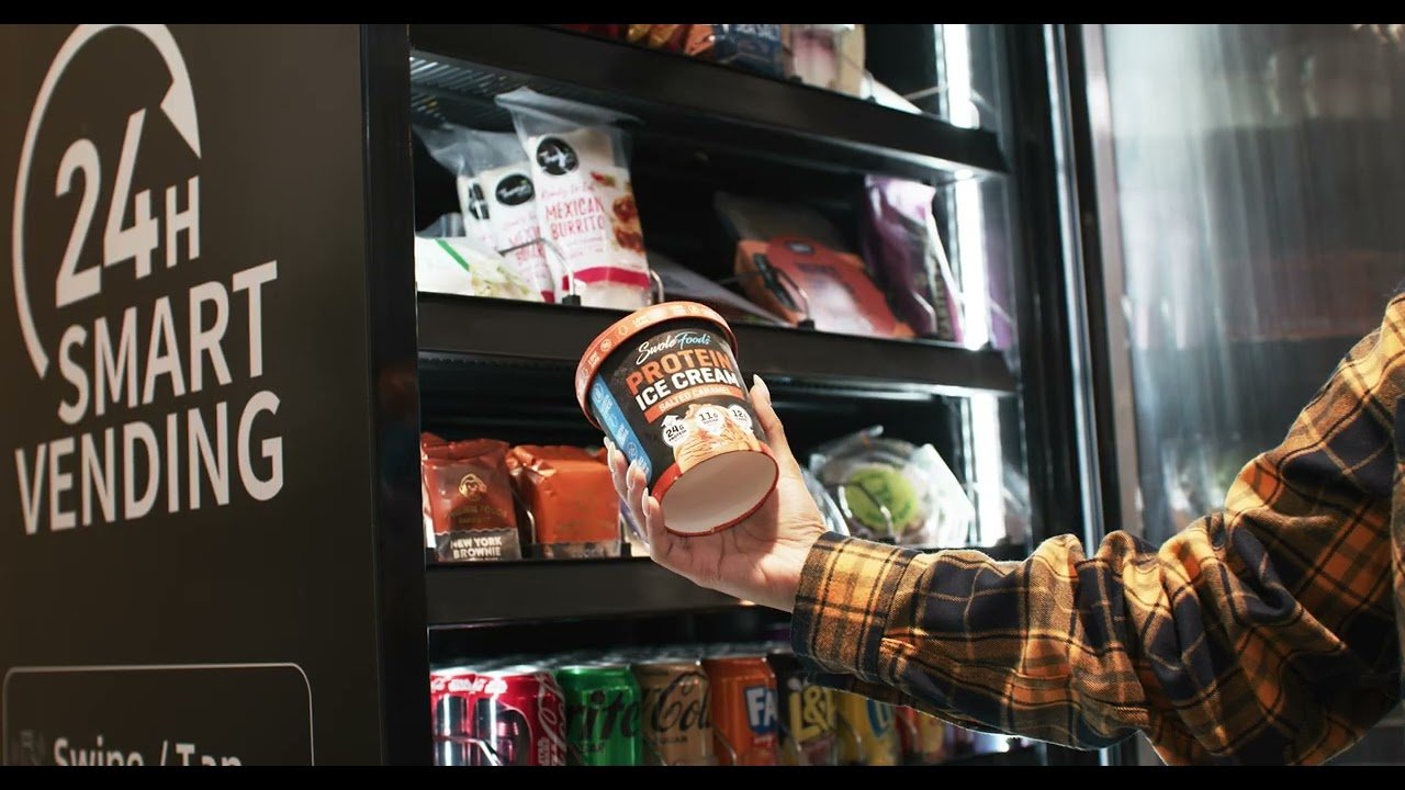 Smart vending machine installed in a venue